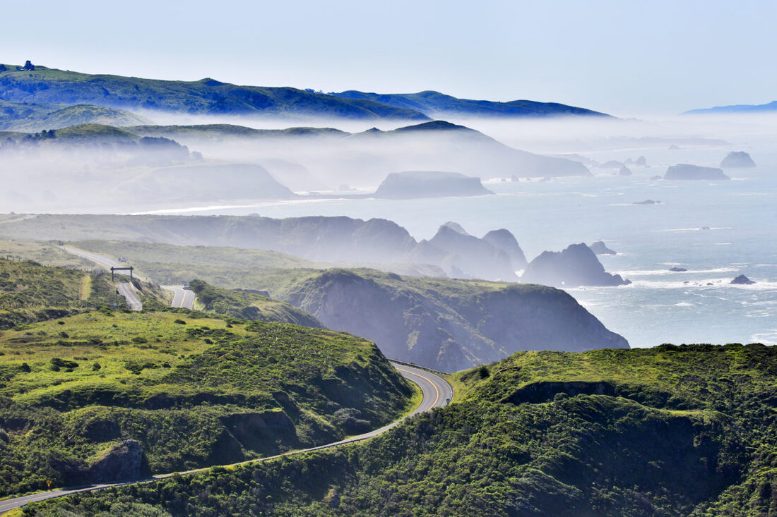 The Northern California coastline near Silicon Valley
